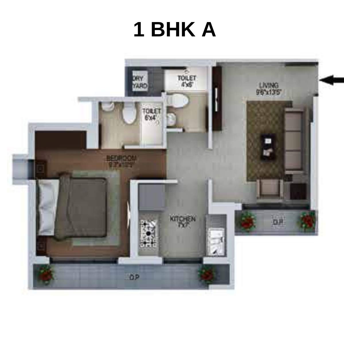 Raunak-Fortuna-Floor-Plan-1-BHK-A