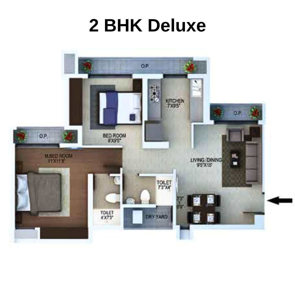 Raunak-Fortuna-Floor-Plan-2-BHK-Deluxe